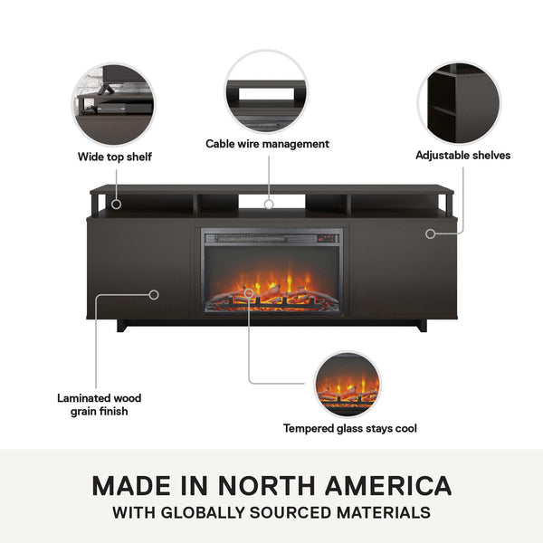 Ameriwood Home Ameriwood Home Mason Fireplace TV Stand For TVs Up To 65"