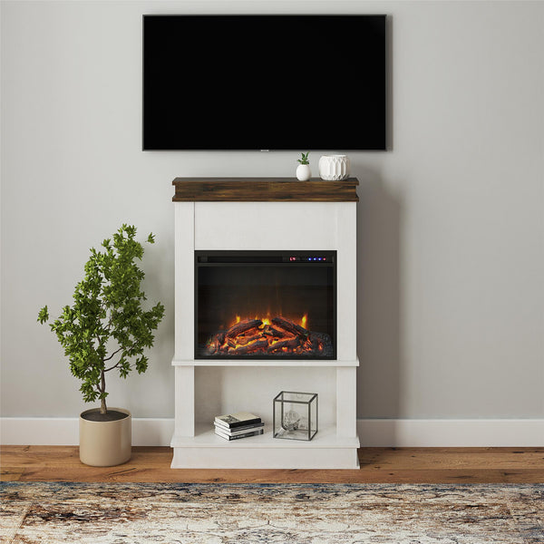 Ameriwood Home Ameriwood Home Mateo Electric Fireplace With Mantel And Open Shelf