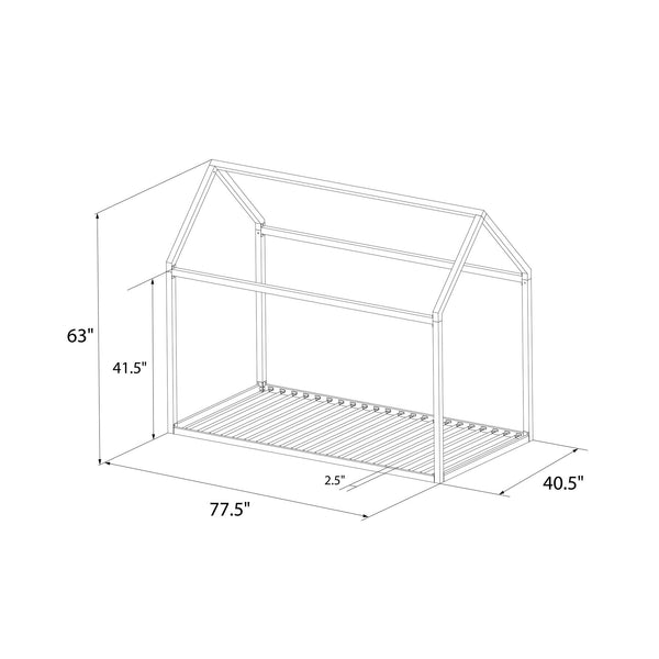 Ameriwood Home Max & Finn Skyler Metal House Bed