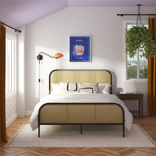 Ameriwood Home Mr. Kate Roxanne Metal And Cane Bed