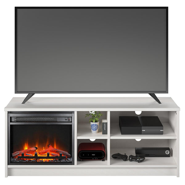 Ameriwood Home Ameriwood Home Noble Asymmetrical 55" TV Stand With Electric Fireplace Insert And 4 Shelves