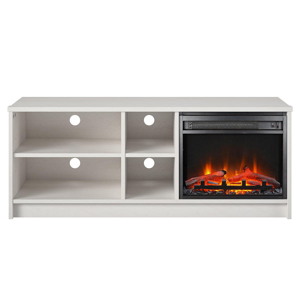 ameriwood home Ameriwood Home Noble Asymmetrical 55" TV Stand with Electric Fireplace Insert and 4 Shelves