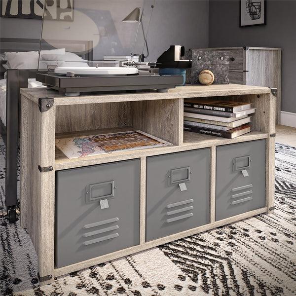 Ameriwood Home Nova Bedroom Storage Bench - Grey Oak