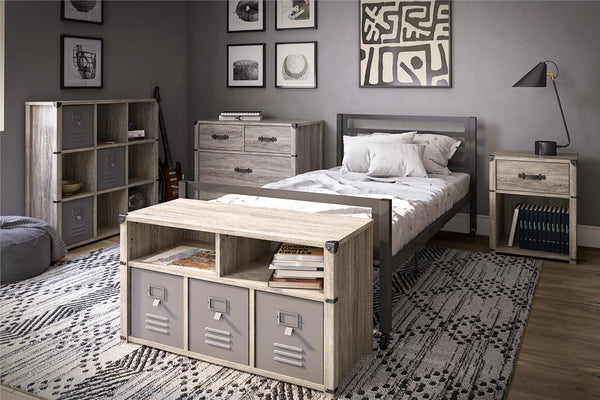 Ameriwood Home Nova Bedroom Storage Bench - Grey Oak