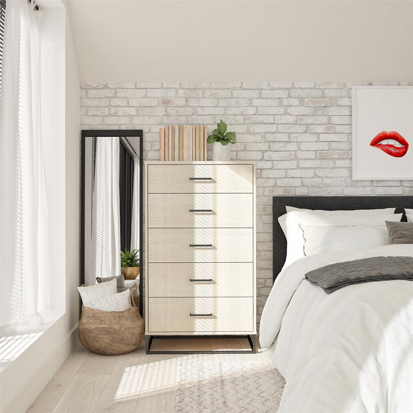 Ameriwood Home Novogratz Kelly 5 Drawer Dresser