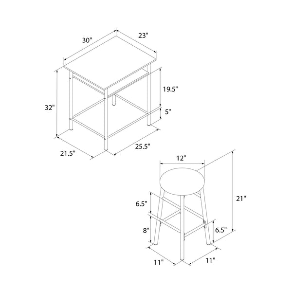 Ameriwood Home RealRooms Jace Kitchen Pub Set