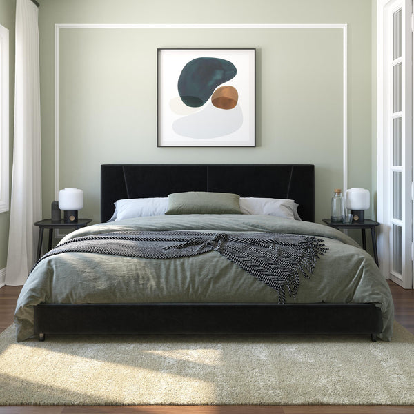 Ameriwood Home RealRooms Maverick Upholstered Bed