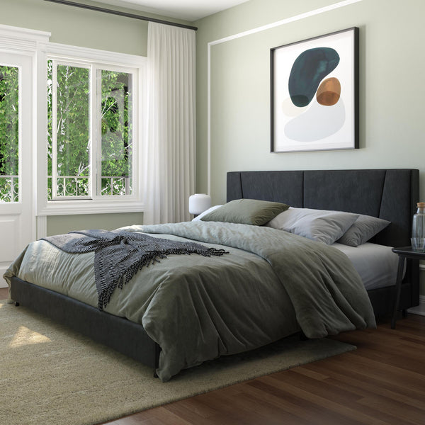 Ameriwood Home RealRooms Maverick Upholstered Bed