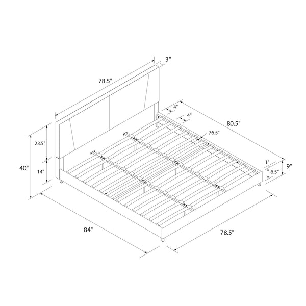 Ameriwood Home RealRooms Maverick Upholstered Bed