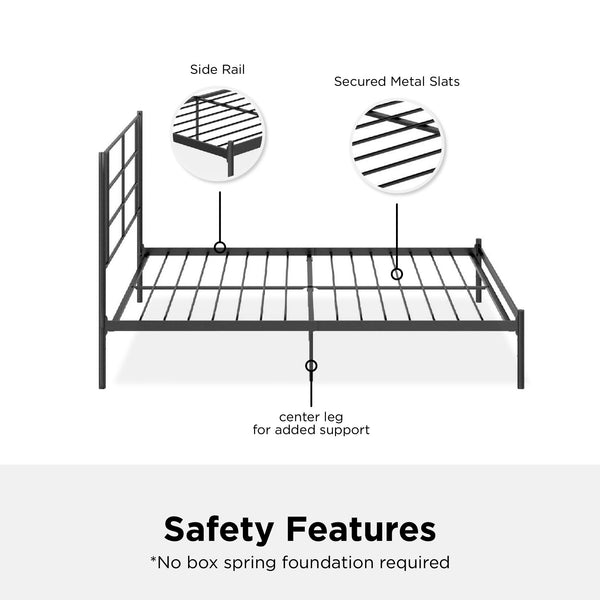 Ameriwood Home RealRooms Praxis Metal Bed