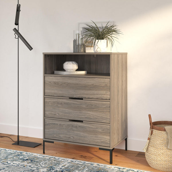 Ameriwood Home Ameriwood Home Rolland Tall 3-Drawer 1 Cubby Dresser