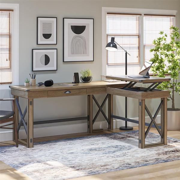 Ameriwood Home Ameriwood Home Wildwood L-Shaped Desk With Lift Top