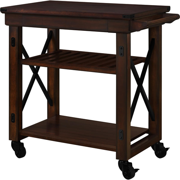 ameriwood home Ameriwood Home Wildwood Wood Veneer Multi-Purpose Rolling Cart