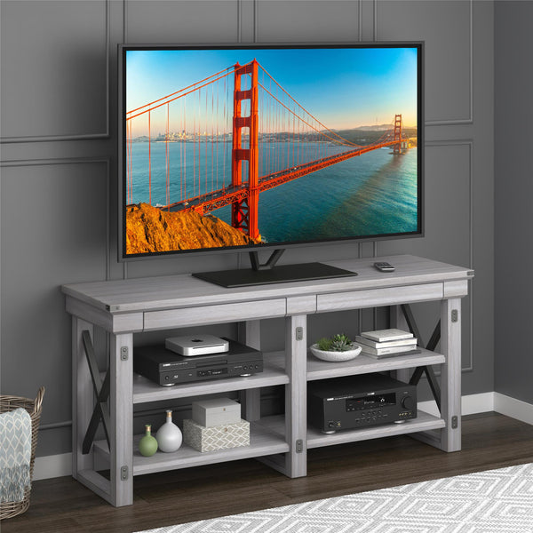 Ameriwood Home Ameriwood Home Wildwood Wood Veneer TV Stand For TVs Up To 65"