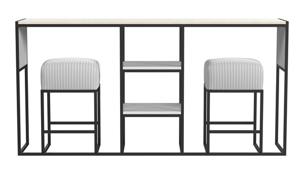 Ameriwood Home Cortney's Collection Perry Sofa Table With Stools