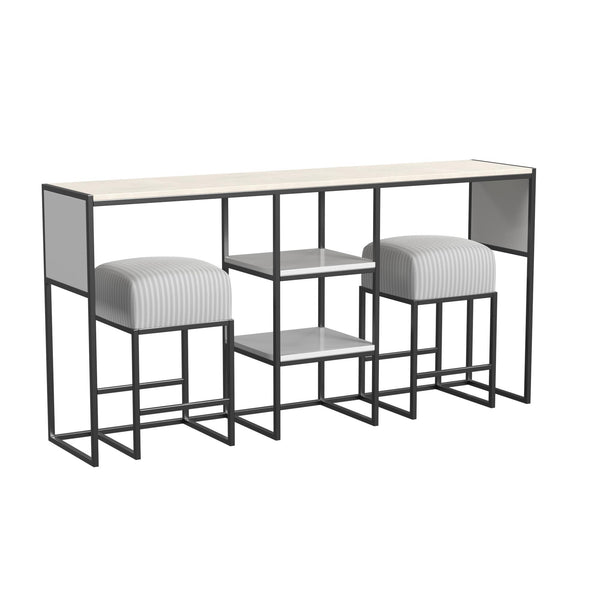 ameriwood home Cortney's Collection Perry Sofa Table with Stools