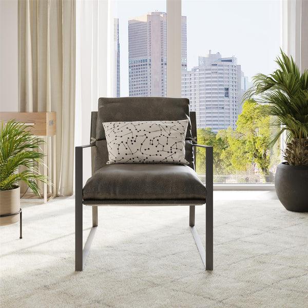 Ameriwood Home Cortney's Collection Varick Faux Leather Accent Chair