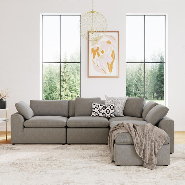Ameriwood Home Cortney's Collection York 5 Piece Sectional Sofa Set