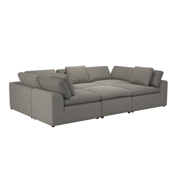 Ameriwood Home Cortney's Collection York Pit-Shaped Sectional Sofa Bundle