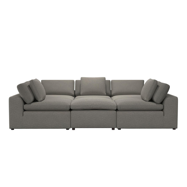 ameriwood home Cortney's Collection York Pit-Shaped Sectional Sofa Bundle