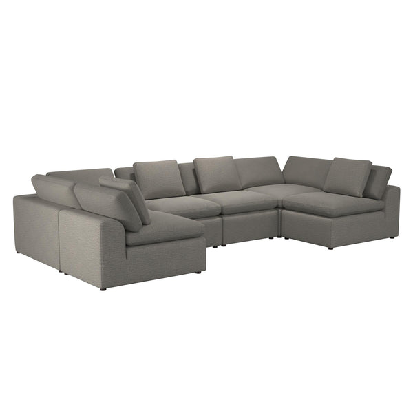 Ameriwood Home Cortney's Collection York U-Shaped Sectional Sofa Bundle