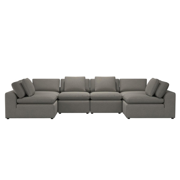ameriwood home Cortney's Collection York U-Shaped Sectional Sofa Bundle