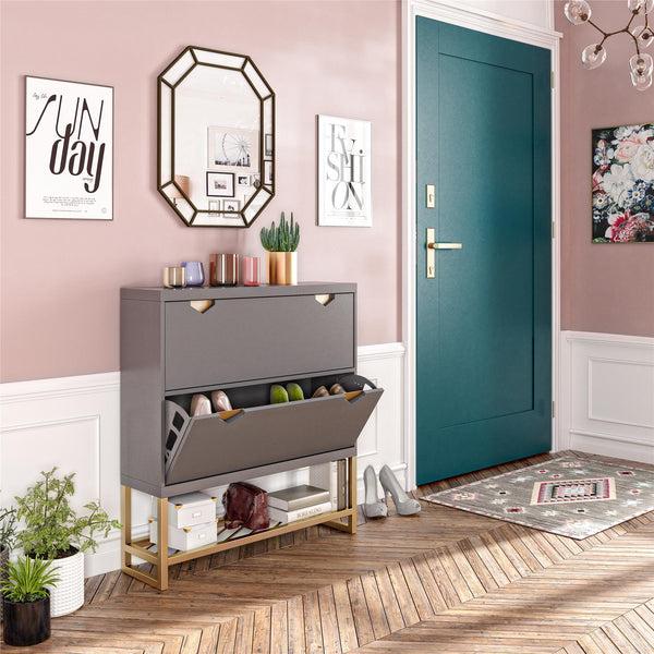 Ameriwood Home CosmoLiving Brielle Entryway Shoe Storage