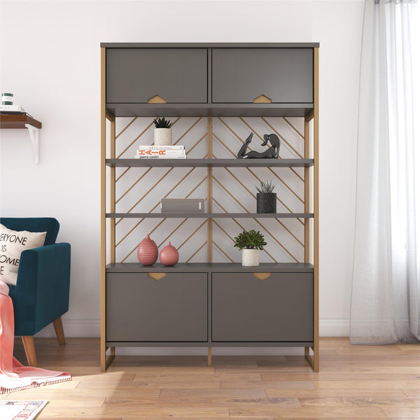Ameriwood Home CosmoLiving Brielle Shoe Storage Bookcase & Room Divider
