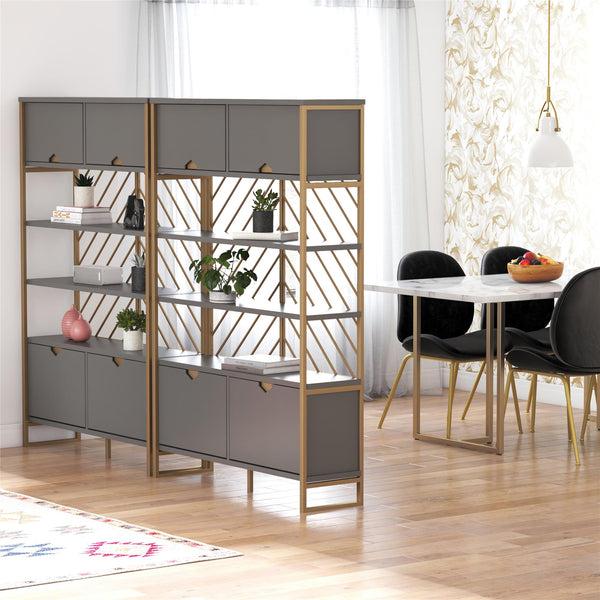 Ameriwood Home CosmoLiving Brielle Shoe Storage Bookcase & Room Divider