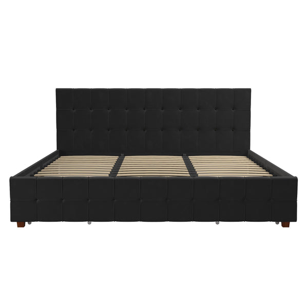 ameriwood home CosmoLiving Elizabeth Upholstered Bed with Storage