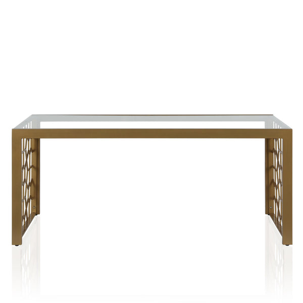 ameriwood home CosmoLiving Juliette Glass Top Coffee Table