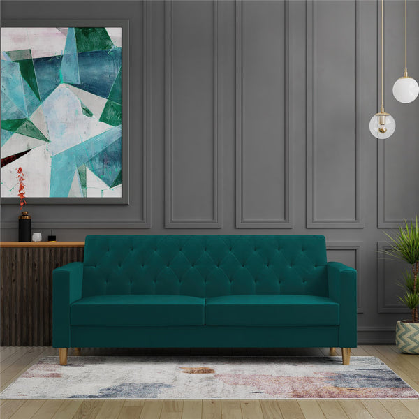 Ameriwood Home CosmoLiving Liberty Futon Sofa Bed With Storage