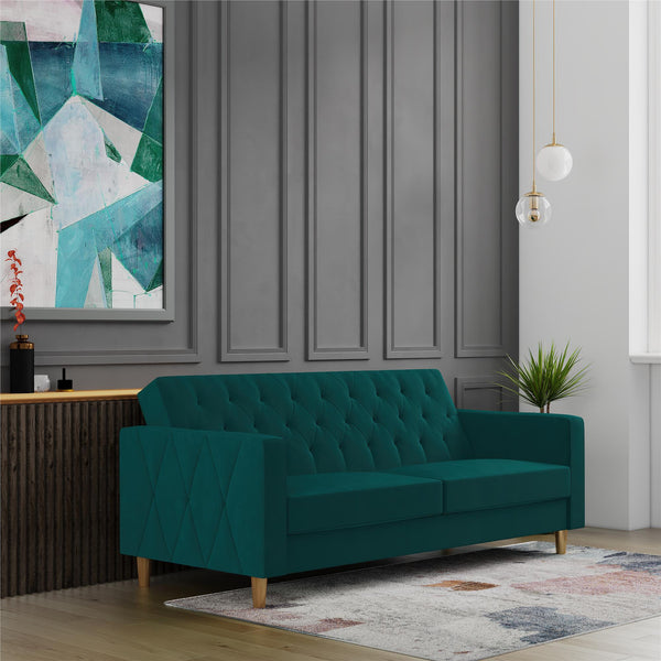 Ameriwood Home CosmoLiving Liberty Futon Sofa Bed With Storage