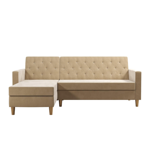 ameriwood home CosmoLiving Liberty Sectional Futon Sofa Bed with Storage