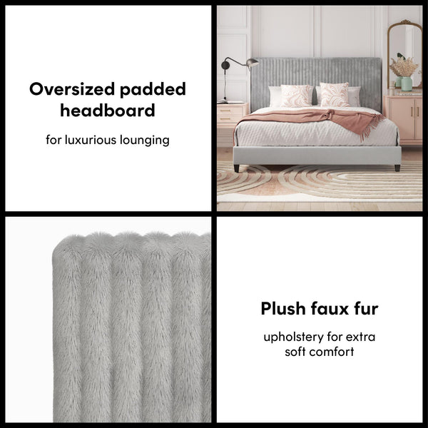 Ameriwood Home CosmoLiving Mondo Upholstered Platform Bed