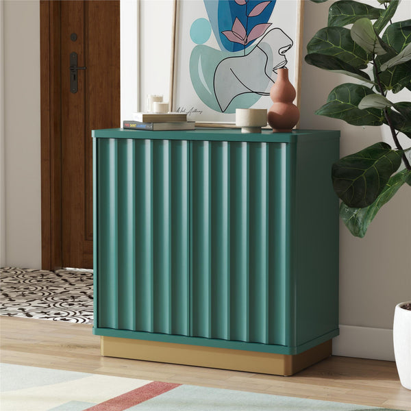 Ameriwood Home CosmoLiving Rene Scalloped Accent Cabinet