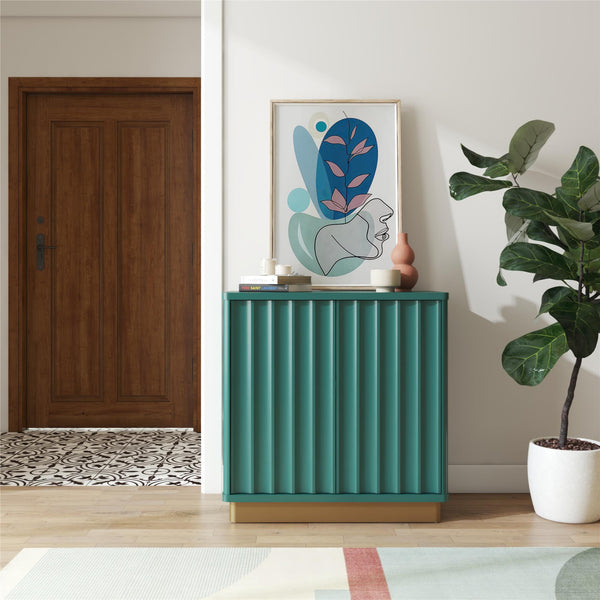 Ameriwood Home CosmoLiving Rene Scalloped Accent Cabinet