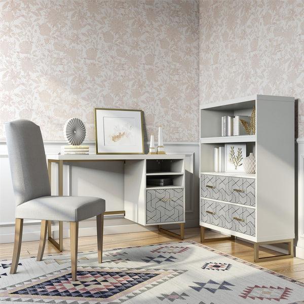 Ameriwood Home CosmoLiving Scarlett Single Pedestal Desk