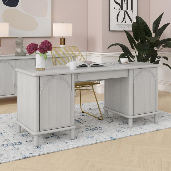 Ameriwood Home CosmoLiving Selena Double Pedestal Desk