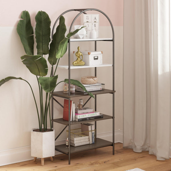 Ameriwood Home CosmoLiving Vivinne 5 Shelf Bookcase