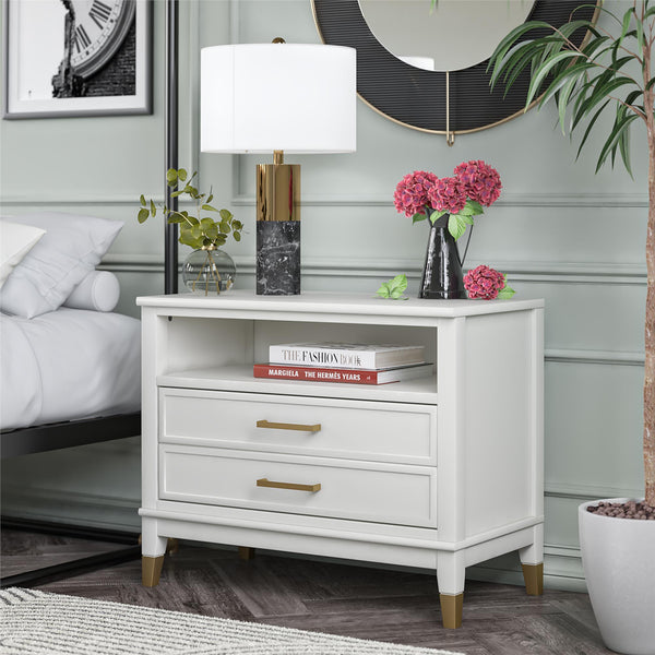 Ameriwood Home CosmoLiving Westerleigh Wide Nightstand
