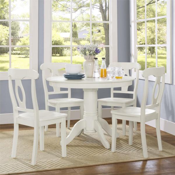 Ameriwood Home DHP Aubrey 5-Piece Traditional Pedestal Dining Set