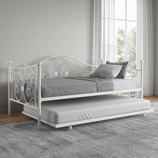 Ameriwood Home DHP Bombay Twin Metal Daybed And Trundle