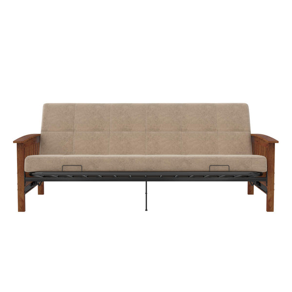 ameriwood home DHP Brixen Futon Set with Wood Frame and 6" Polyester Mattress