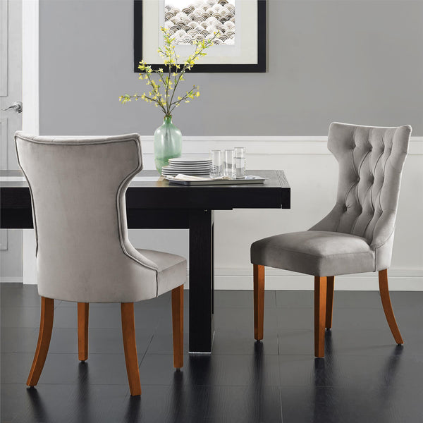 Ameriwood Home DHP Clairborne Tufted Dining Chairs. Set Of 2
