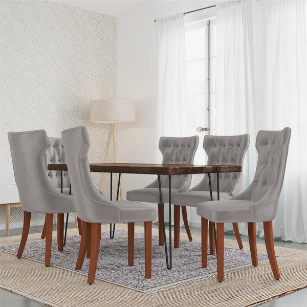 Ameriwood Home DHP Clairborne Tufted Dining Chairs. Set Of 2