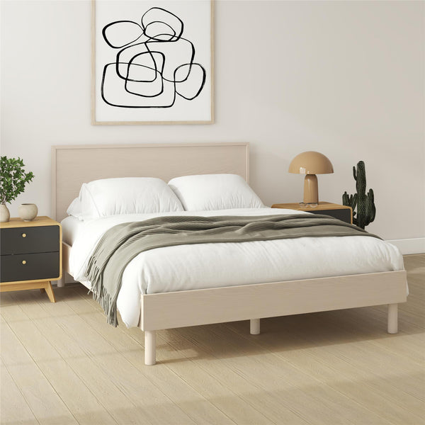 Ameriwood Home DHP Cologne Wood Bed Frame With Wood Headboard
