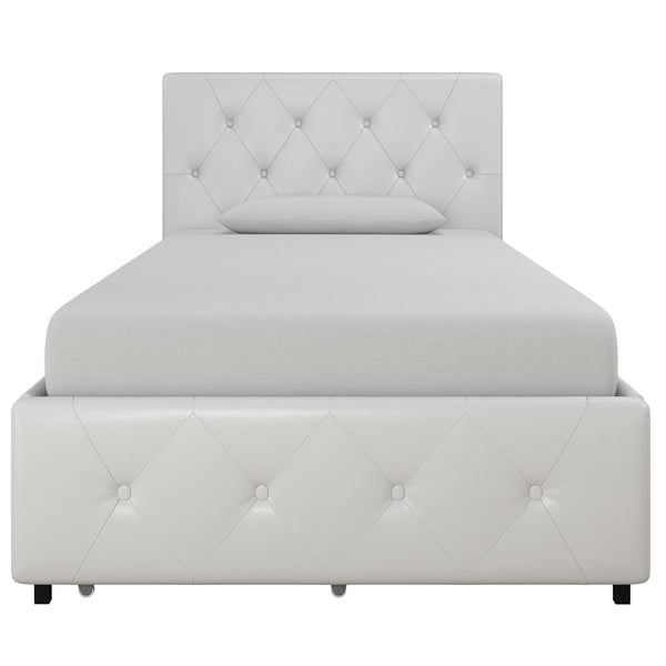 Ameriwood Home DHP Dakota Upholstered Bed Frame With Drawers