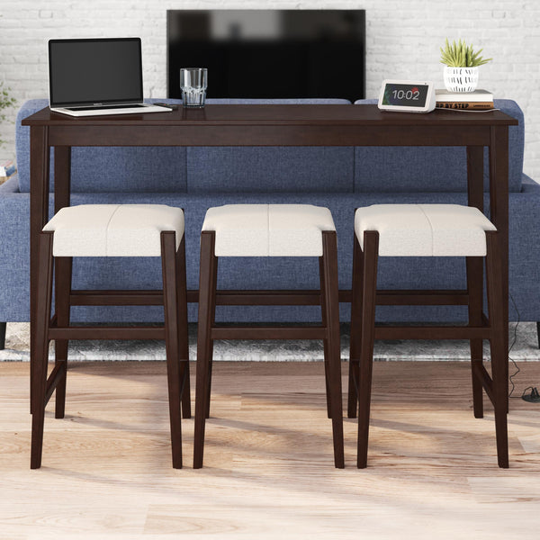Ameriwood Home DHP Dallon Sofa Table With 3 Stools And USB Charger