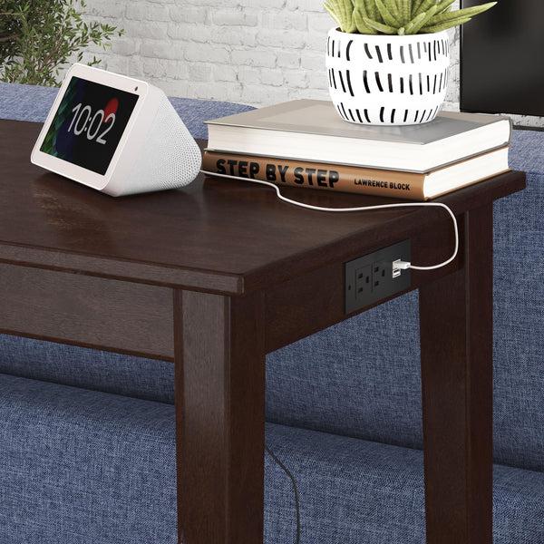 Ameriwood Home DHP Dallon Sofa Table With 3 Stools And USB Charger